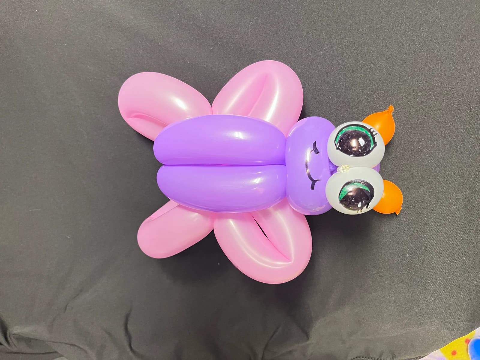 Purple and pink balloon butterfly